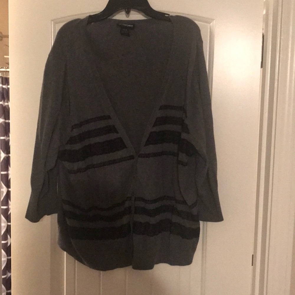 Lane Bryant cardigan with lace detail